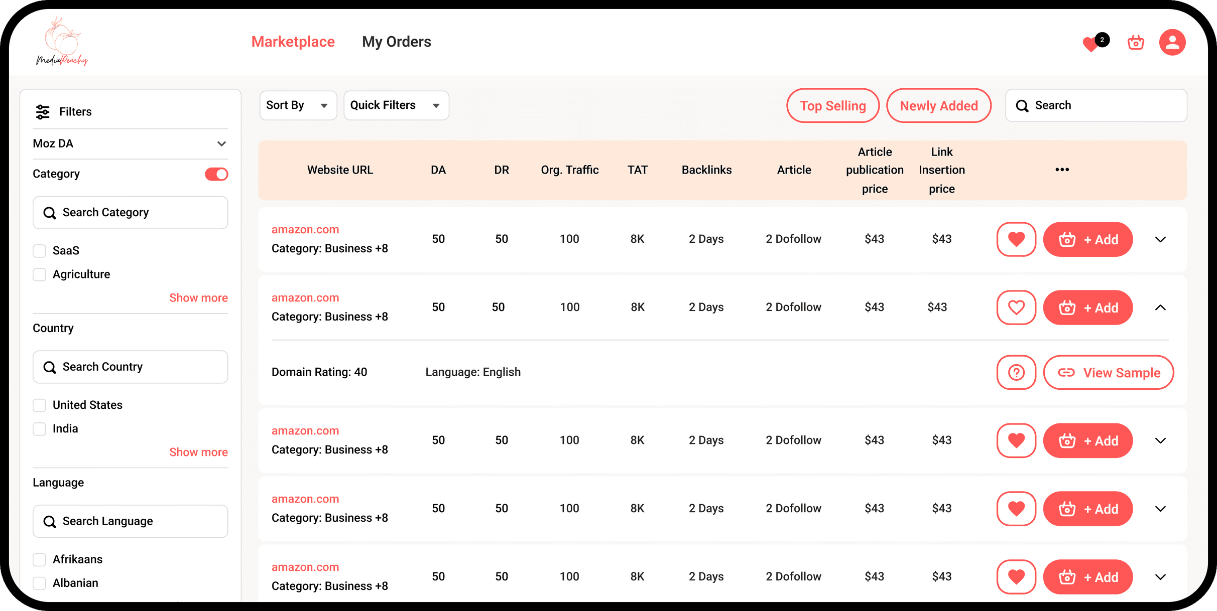 marketplace image
